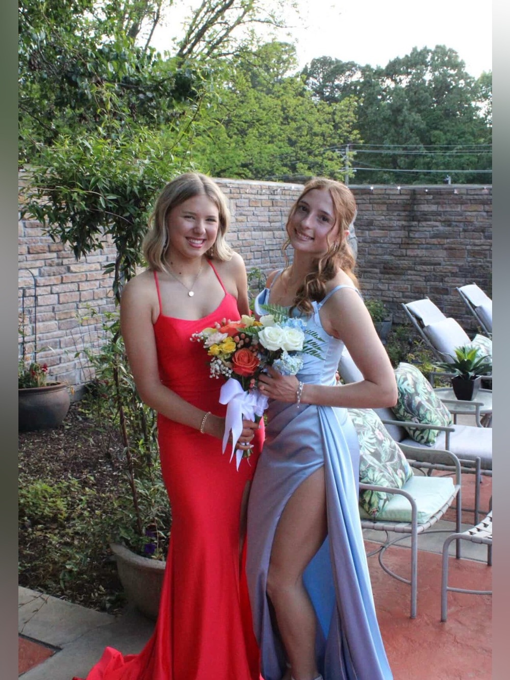Light blue prom dress